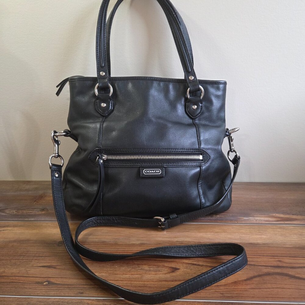 Coach Daisy Mia Black Leather Crossbody Bag Purse - Picture 3 of 16